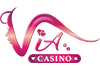 VIA logo — official PALUMANIA gold-red lion live casino vendor